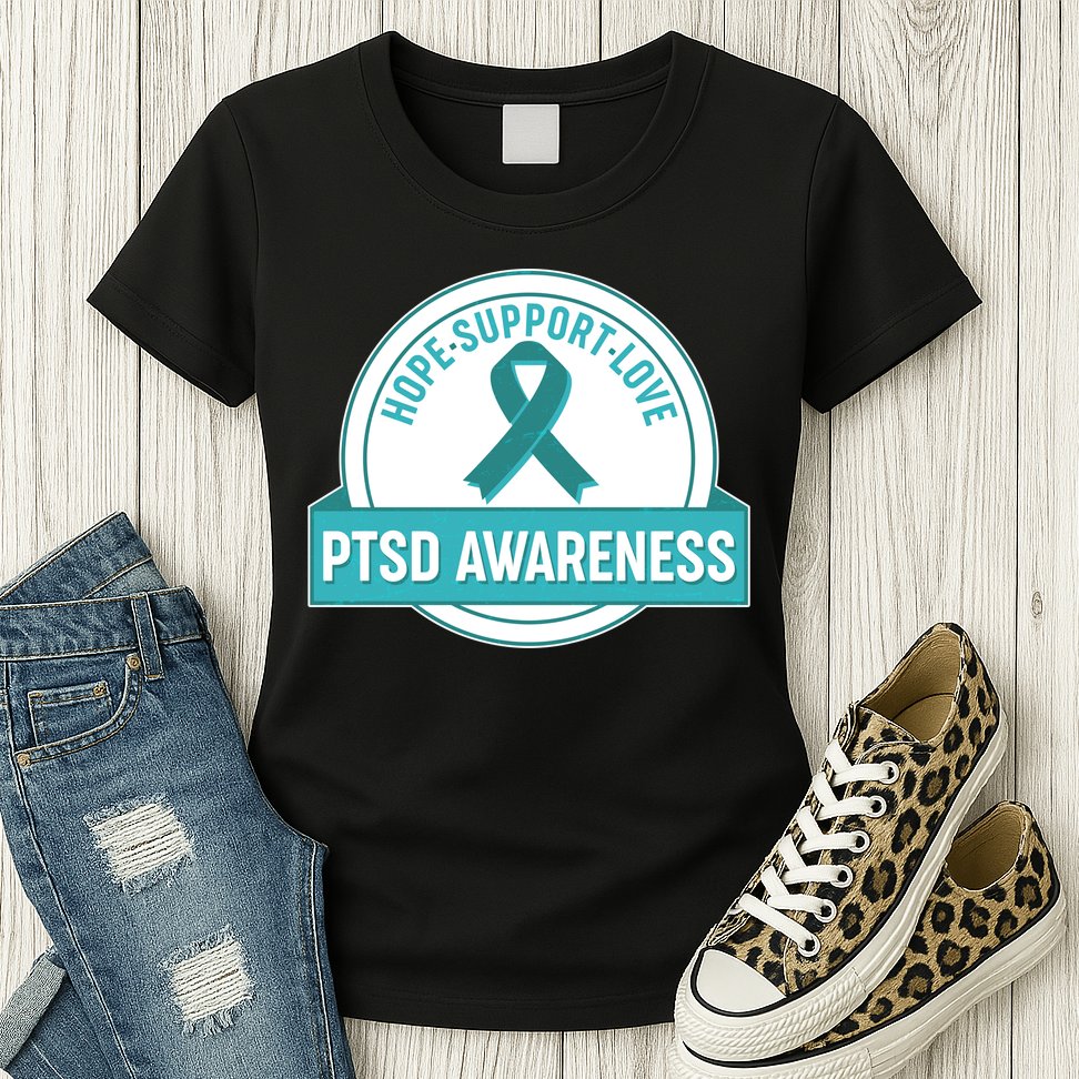 PTSD Awareness Hope Support Love Womens T-Shirt