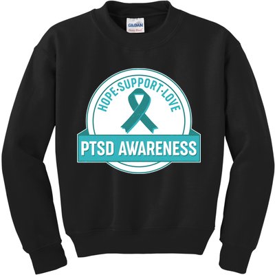 PTSD Awareness Hope Support Love Kids Sweatshirt