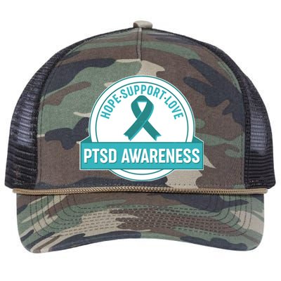 PTSD Awareness Hope Support Love Retro Rope Trucker Hat Cap