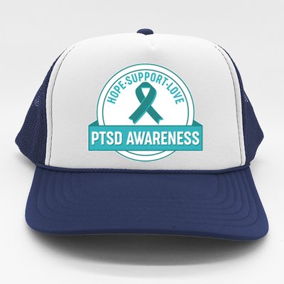 PTSD Awareness Hope Support Love Trucker Hat