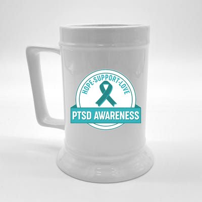 PTSD Awareness Hope Support Love Beer Stein