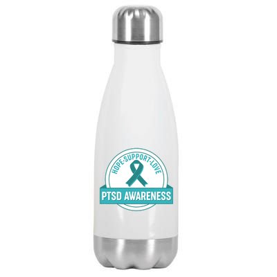 PTSD Awareness Hope Support Love Stainless Steel Insulated Water Bottle