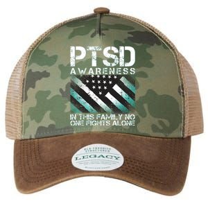 PTSD Awareness In This Family No One Fights Alone Legacy Tie Dye Trucker Hat