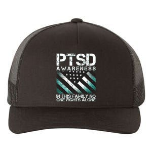 PTSD Awareness In This Family No One Fights Alone Yupoong Adult 5-Panel Trucker Hat