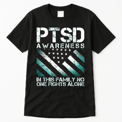 PTSD Awareness In This Family No One Fights Alone Tall T-Shirt