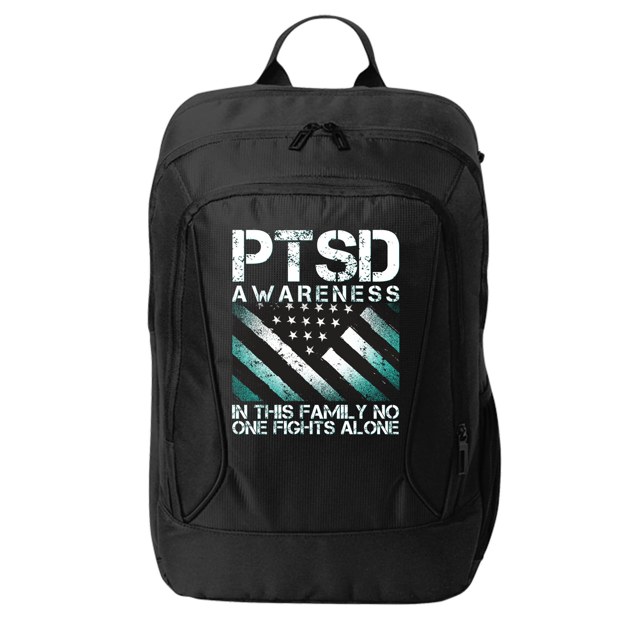 PTSD Awareness In This Family No One Fights Alone City Backpack