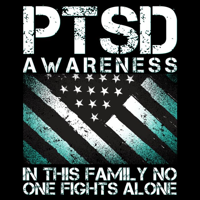 PTSD Awareness In This Family No One Fights Alone Button