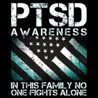 PTSD Awareness In This Family No One Fights Alone Drawstring Bag