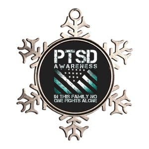 PTSD Awareness In This Family No One Fights Alone Metallic Star Ornament