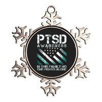 PTSD Awareness In This Family No One Fights Alone Metallic Star Ornament