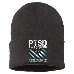 PTSD Awareness In This Family No One Fights Alone Sustainable Knit Beanie