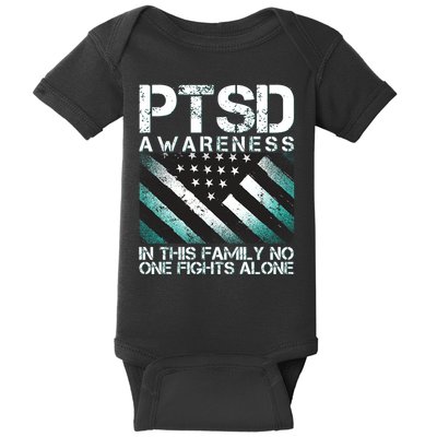 PTSD Awareness In This Family No One Fights Alone Baby Bodysuit
