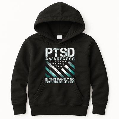 PTSD Awareness In This Family No One Fights Alone Kids Hoodie