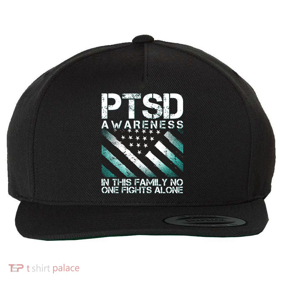 PTSD Awareness In This Family No One Fights Alone Wool Snapback Cap