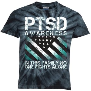 PTSD Awareness In This Family No One Fights Alone Kids Tie-Dye T-Shirt