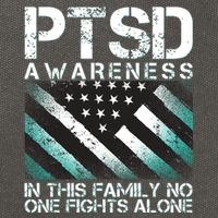 PTSD Awareness In This Family No One Fights Alone Cotton Canvas Backpack