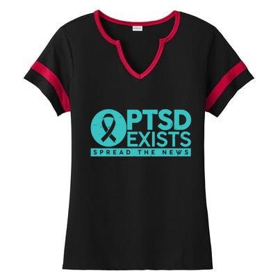 PTSD Exists Spread The News Ladies Halftime Notch Neck Tee