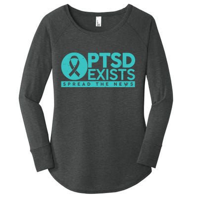 PTSD Exists Spread The News Women's Perfect Tri Tunic Long Sleeve Shirt