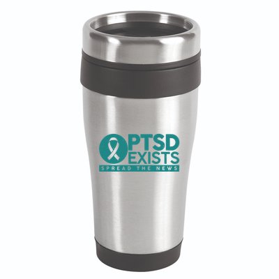 PTSD Exists Spread The News 16oz Travel Tumbler