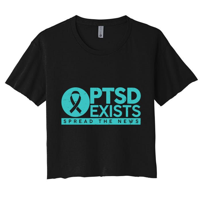 PTSD Exists Spread The News Women's Crop Top Tee