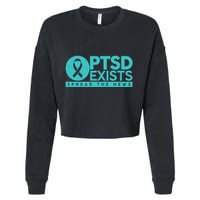 PTSD Exists Spread The News Cropped Pullover Crew