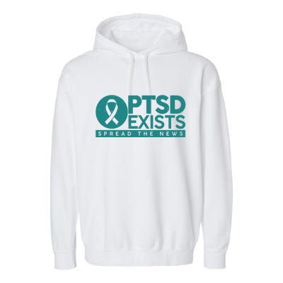 PTSD Exists Spread The News Garment-Dyed Fleece Hoodie