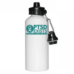 PTSD Exists Spread The News Aluminum Water Bottle 