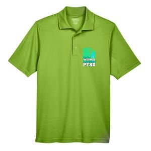 PTSD Flag Not All Wounds Are Visible Men's Origin Performance Pique Polo