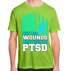 PTSD Flag Not All Wounds Are Visible Adult ChromaSoft Performance T-Shirt