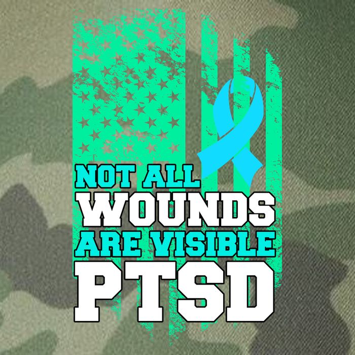 PTSD Flag Not All Wounds Are Visible Legacy Tie Dye Trucker Hat