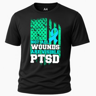 PTSD Flag Not All Wounds Are Visible Performance Shirt