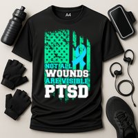 PTSD Flag Not All Wounds Are Visible Performance Shirt