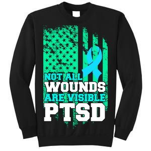 PTSD Flag Not All Wounds Are Visible Sweatshirt