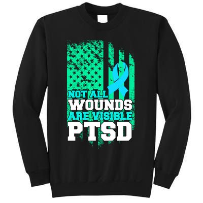 PTSD Flag Not All Wounds Are Visible Sweatshirt
