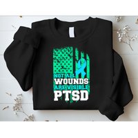 PTSD Flag Not All Wounds Are Visible Sweatshirt