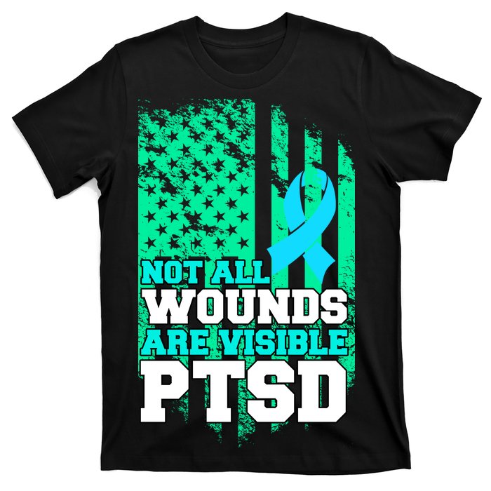 PTSD Flag Not All Wounds Are Visible T-Shirt