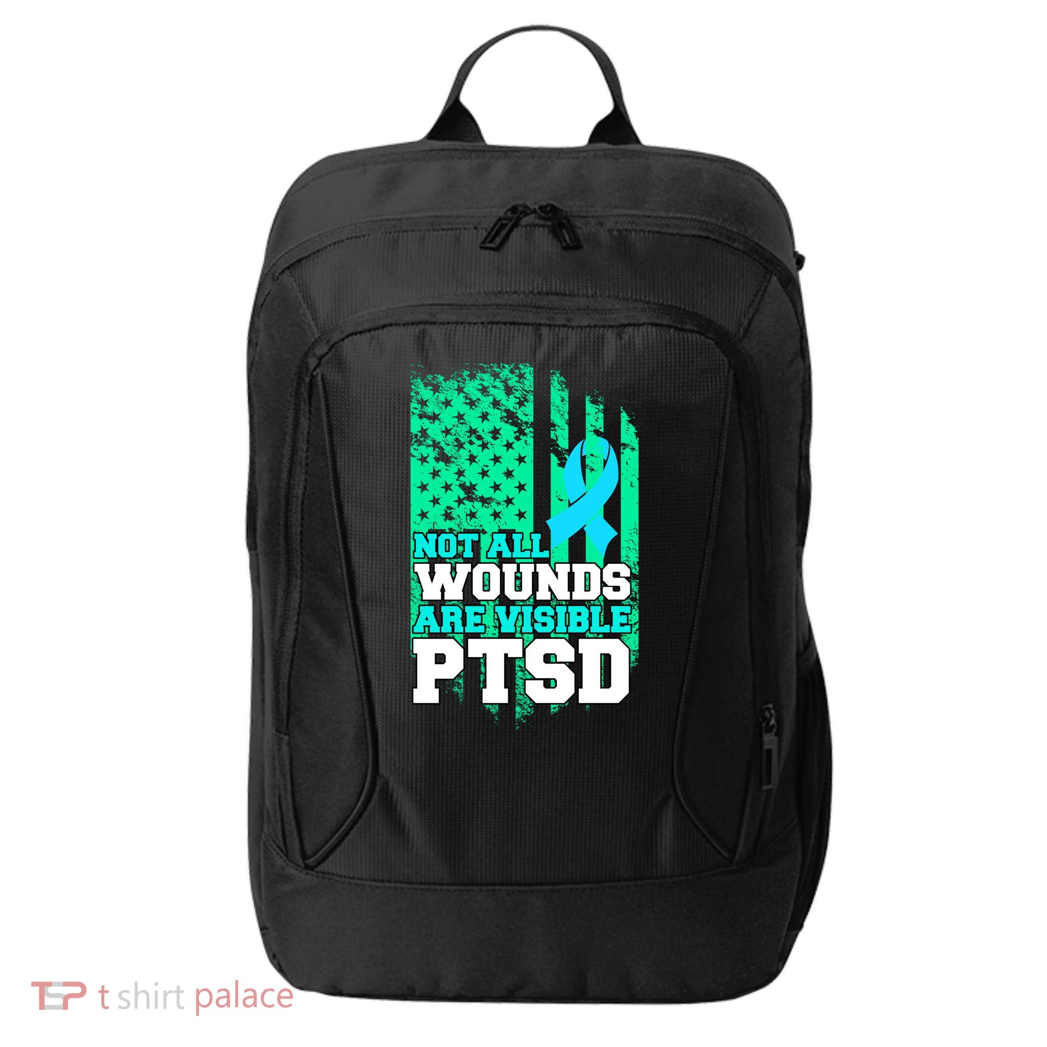 PTSD Flag Not All Wounds Are Visible City Backpack