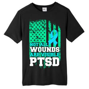 PTSD Flag Not All Wounds Are Visible Tall Fusion ChromaSoft Performance T-Shirt