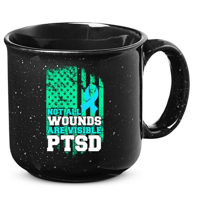 PTSD Flag Not All Wounds Are Visible 15oz Campfire Ceramic Mug