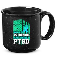 PTSD Flag Not All Wounds Are Visible 15oz Campfire Ceramic Mug