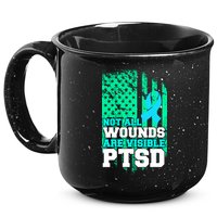 PTSD Flag Not All Wounds Are Visible 15oz Campfire Ceramic Mug