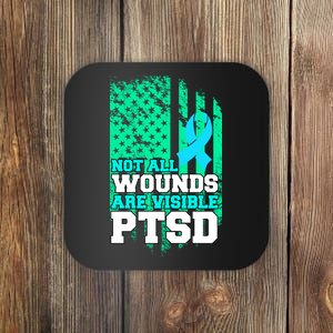 PTSD Flag Not All Wounds Are Visible Coaster