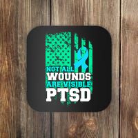 PTSD Flag Not All Wounds Are Visible Coaster