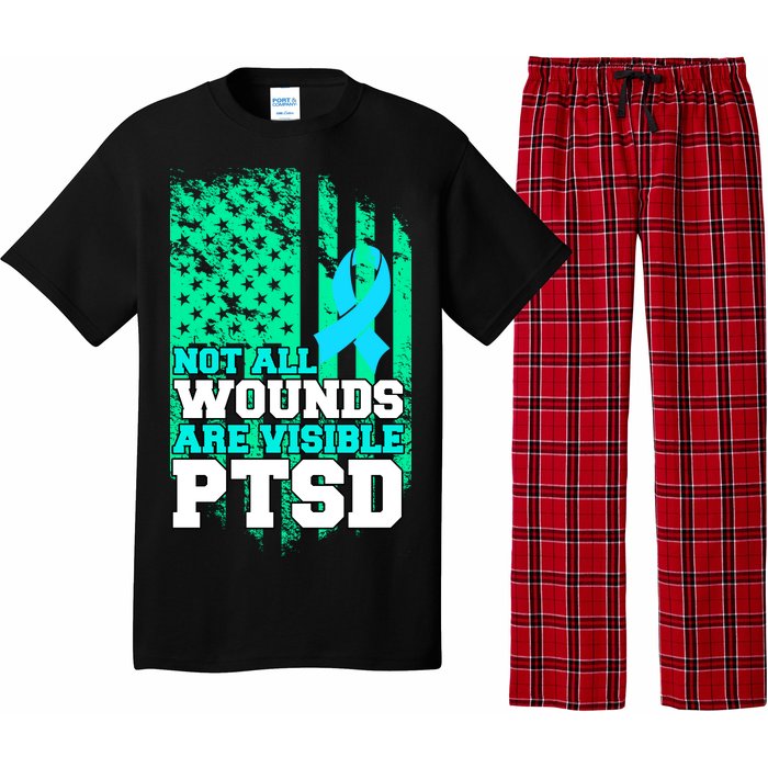 PTSD Flag Not All Wounds Are Visible Pajama Set