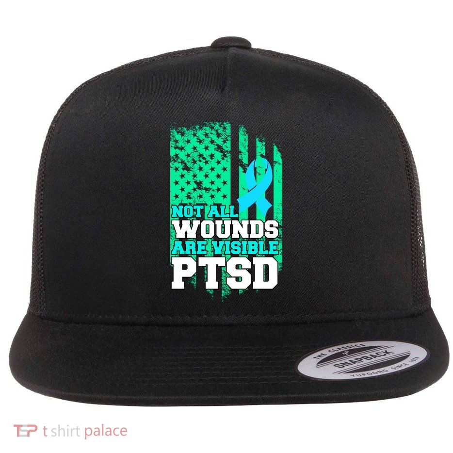 PTSD Flag Not All Wounds Are Visible Flatbill Hat