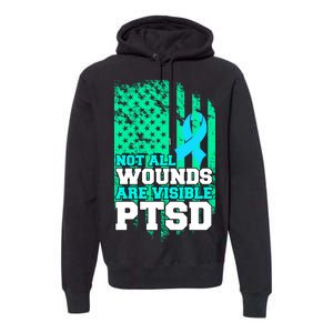 PTSD Flag Not All Wounds Are Visible Premium Hoodie