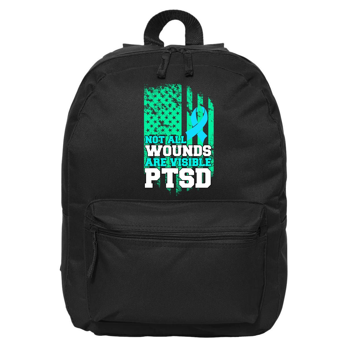 PTSD Flag Not All Wounds Are Visible 16 in Basic Backpack