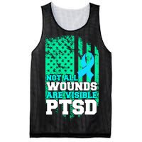 PTSD Flag Not All Wounds Are Visible Mesh Reversible Basketball Jersey Tank