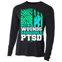 PTSD Flag Not All Wounds Are Visible Cooling Performance Long Sleeve Crew