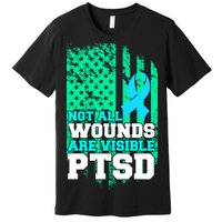 PTSD Flag Not All Wounds Are Visible Premium T-Shirt